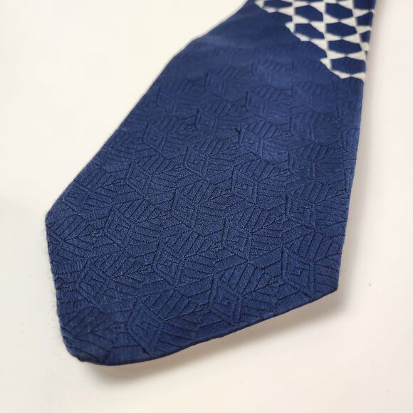 VTG 90s JC Penny Tie Mens Eclectic Retro Embroidered Preppy Edgy Grandpa Core - Picture 2 of 11